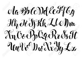 Black And White Letters Background Handwritten Calligraphy Symbols Black And White Lettering Abc Letters Modern Brushed Painted Eng Lettering Alphabet Calligraphy Handwriting Cursive Alphabet