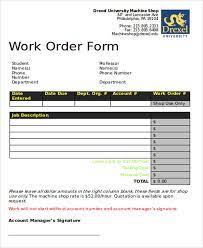 It can be used in a large number of varied settings. Free 9 Sample Work Order Forms In Ms Word Pdf