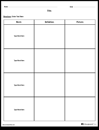 definitions worksheet templates word definition worksheets