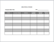 Easy drag n' drop · easily customizable · easy to use 25 Free Delivery Schedule Templates Excel Doc Excelshe
