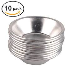 Ezakka Heat Resistant Aluminum Egg Tart Mold Set For Homemade Diy Pie Cupcake Cheesecake Muffin Jelly Pudding Chocolate Pack Tart Molds Egg Tart Mini Tart Pans