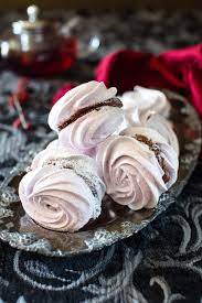 Cultureatz.com i enjoy a mug of seriously strong coffee and a cannoli from an italian pastry shop on bleeker road in manhattan, alex claims. Black Currant Meringue Cookies With Chocolate Filling Cooking Melangery