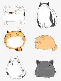 Cute Dibujos Animados Pintados A Mano Mascota Gato Mano Cuenta Pegatina Frontera Elemento Conjunto Ilustracion Mascotas Elemento Material Png Y Psd Para Desc Dibujos De Gatos Pegatinas Bonitas Historieta Graciosa