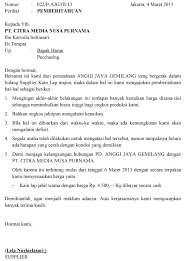 Contoh Surat Peringatan Untuk Vendor Siswapelajar Com