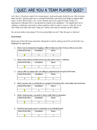 Use it or lose it they say, and that is certainly true when it. Teamwork Quiz Pdf