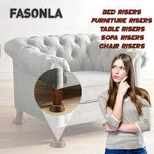 You can use this riser as a furniture riser, table riser, sofa riser, chair riser, armchair riser, bed riser and more. Fasonla Furniture Risers Solid Natural Wood 4 Bed Risers Furniture Risers Table Raisers Sofa Chair Raisers With Non Slip Hole For Heavy Furniture Walnut Color 2cm Amazon De Diy Tools
