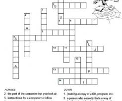 For crossword lover, here a template for you to play with; Computers And Internet Crossword Puzzle