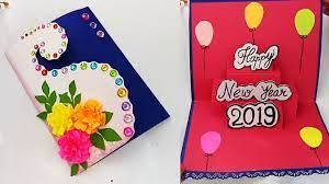 Greeting card candy card by mok studio collection lfd christmas & new year 2014, rectangle, outside green. Mukta Art Craft Youtube Simple Card Designs New Year Cards Handmade Simple Cards