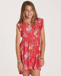 Billabong Girls Singin Songs Dress Passion Fruit Pfr Song Dress Surf Outfit Swimwear Brands