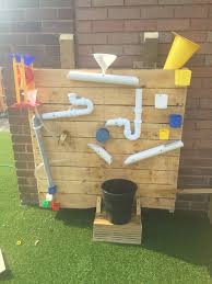 Water Wall Created With A Palette Eyfs Natural Children S Playground Childrens C In 2020 Kinder Spielplatz Garten Hinterhof Spielplatz Kinderspielzeug Garten