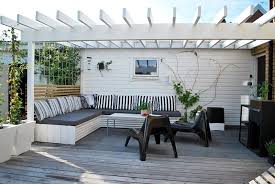 Platsbyggd Soffa Pergola Patio Uteplats Bakgard