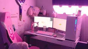 Kawaii games, pink games, gaming room setup, pc setup, kawaii bedroom, otaku room, geek room, cute room decor, game room design. Pin On Future House