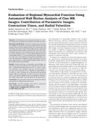 Spanish an essential grammar pdf free download. Pdf Evaluation Of Regional Myocardial Function Using Automated Wall Motion Analysis Of Cine Mr Images Contribution Of Parametric Images Contraction Times And Radial Velocities Frederique Frouin And Daniel Balvay Academia Edu