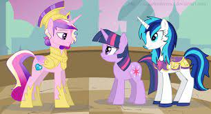 392824 - safe, artist:jaquelindreamz, gleaming shield, prince bolero,  princess cadance, shining armor, twilight sparkle, alicorn, pony, unicorn,  alternate universe, rule 63 - Ponybooru