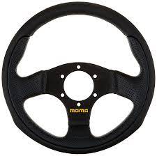 Gianpiero moretti founded momo in 1964 after commissioning a local craftsman to produce a custom steering wheel for his. Momo Steering Wheel Team 28 28 Cm Black Leather Steering Wheel With Abe Volante 1 43 Scale Amazon De Grocery