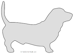 Basset Hound Clipart Black And White Dog Patterns Stencils And Silhouettes Free Jpg Png Svg Dog Pattern Dog Template Dog Stencil