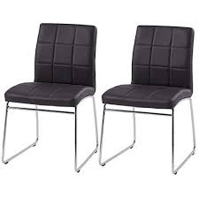 G I Zza Gizza Multi Purpose Dining Chairs Faux Leather Upholstered Sled Base Chrome Ergonomic Design Padde Dining Chairs Dining Room Chairs Kitchen Side Chairs