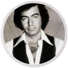 Neil Diamond, Singer Beach Towel by Esoterica Art Agency