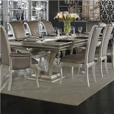 Putting large, heavy furniture into a small room will make it feel cramped, while choosing light and airy styles can make a big room seem empty. Michael Amini Hollywood Swank 9 Piece Table And Chair Set Bigfurniturewebsite Dining 7 Or More Piece Sets