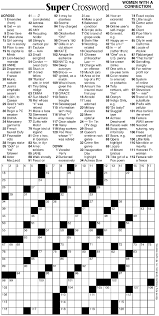 The crosswords #4 through #7 are usually slightly easier than the first three, although difficulty is always subjective! Super Crossword Puzzle