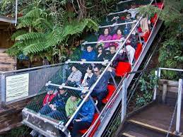 Wir haben als erstes die scenic railway entschieden. Katoomba Scenic Railway Katoomba New South Wales Scenic