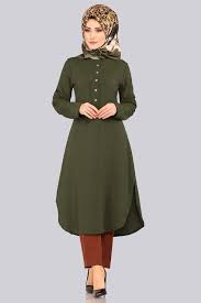 Modaselvim Tunik Dugmeli Tesettur Tunik 2006bgs354 Haki Moda Giyim Tunik
