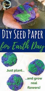 Homemade Seed Paper Kids Can Plant Earth Day Crafts Earth Craft Recycled Crafts Kids