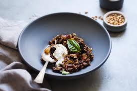 It's most often served at room temperature. Eggplant And Zucchini Caponata With Burrata Snixy Kitchen