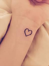 Just Got This Tattoo In Red And My Husband Drew The Heart Love It Heart Tattoo Wrist Small Heart Tattoos Simple Heart Tattoos