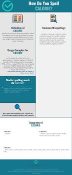 correct spelling for calorie infographic spellchecker net