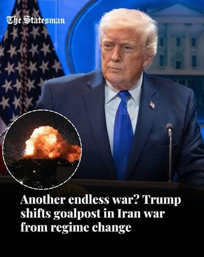 With US casualties rising and objectives evolving, Trump's Iran campaign is  drawing scrutiny over intelligence claims, military timelines, and what  victory would actually look like. Read more:  https://www.thestatesman.com/world/another-endless-war ...