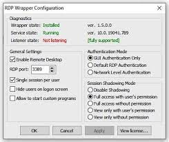 If i use the older remote desktop connection product version 10.0.1904.423, it connects okay. 10 0 19041 789 Not Working Issue 1317 Stascorp Rdpwrap Github