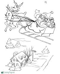 These reindeer coloring pages are just a few of the many coloring sheets and pictures here. Santa And Reindeer Christmas Coloring Pages