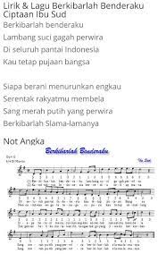 Notasi Lagu Berkibarlah Benderaku Nasi