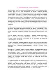 Las no tan nuevas tecnologías son aquellas que se les denomina las más nobles.el pizarrón, el gis el pizarrón interactivo en preescolar representa una oportunidad para interactuar con los niños y niñas en le nivel preescolar, darle un uso. Calameo La Importancia De Las Tics En Preescolar Ensayo