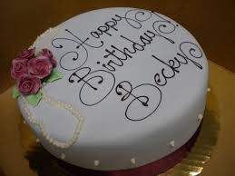 Love The Simplicity Of This Cake And The Wonderful Script Writing Happy Birthday Cake Writing Birthday Cake Writing Cake Lettering
