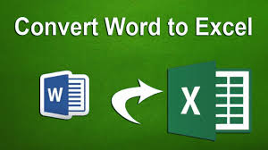 How To Convert Word Document To Excel Spreadsheet In Microsoft Office 2017 Youtube