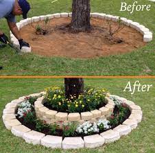 Landscaping Around A Tree Front Yard Landscaping Yard Landscaping Lawn And Garden