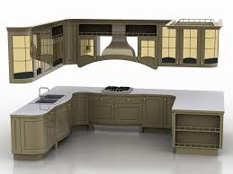 black kitchen cabinets 3d model 3ds max