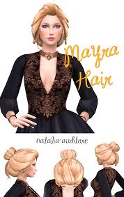 1m+ custom content such as hair, objects, clothing, rooms & more Mayra Hair Natalia Auditore On Patreon Sims Hair Sims 4 Sims