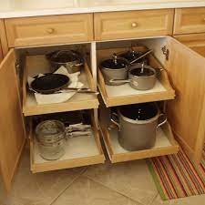 Pull out spice racks organizers and fillers pull out spice racks for base or upper cabinets and fillers can be installed in narrow cabinets or openings near the range or above for easy storage and access the spices and other items. Rolling Shelves Diy Pullout Shelf Kit 22