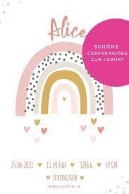 Dates Of Birth Picture Birth From 8 90 Euro Rainbow Pink Girl Gift Geschenke Geschenke Fur Madchen Geschenke Schulanfang