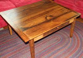 Finishing table made of wormy chestnut. For Sale Wormy Chestnut Coffee Table Reclaimed Wood Farm Tables In Virginia