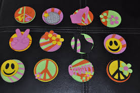 Let's start with the ceiling and wall decorations. Rainbow Toppers Ying Yang Bus Toppers 70s Birthday 12 70s Cupcake Toppers Birthday Party 70s Theme Party Decorations Peace Sign Centerpieces Table Decor Kitchen Decor Deshpandefoundationindia Org