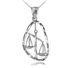 Sterling Silver Libra Zodiac Sign Dc Pendant Necklace Joias Signos