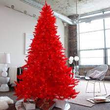 Red Ashley Pre Lit Christmas Tree By Sterling Tree Company Red Christmas Decor Pre Lit Christmas Tree Red Christmas Tree