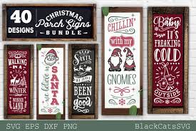 You can download, edit these vectors for personal use for your presentations, webblogs, or other project designs. Christmas Porch Signs Bundle Svg Vertical Signs Svg Bundle 944012 Cut Files Design Bundles