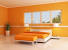 What Color Goes With Orange Walls