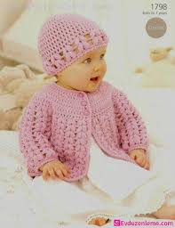 Kiz Bebek Orgu Hirka Modelleri Tig Isi Ceket Bebekler Icin Orgu Baby Knitting Patterns