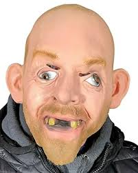 Johnnies en caoutchouc, masque Cletus, tête entière, latex, dents tordues,  taille unique, Halloween : Amazon.fr: Mode